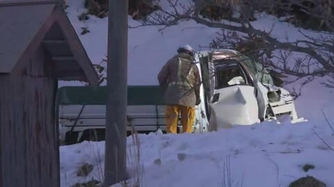 【速報】県道で軽トラックと大型トレーラー衝突　軽トラ運転の高齢男性が意識不明の重体（鳥取・日南町）