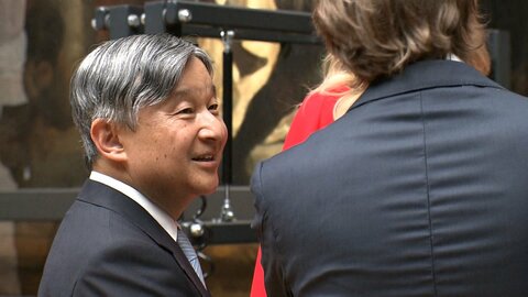 天皇陛下がオランダ国王にユーモア披露「汗をかきましたか？」　オランダ王妃とは画家レンブラントの名画「夜景」を鑑賞