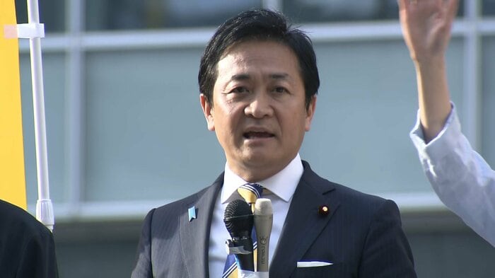 JR秋葉原駅前で街頭演説を行った玉木代表(5月5日)