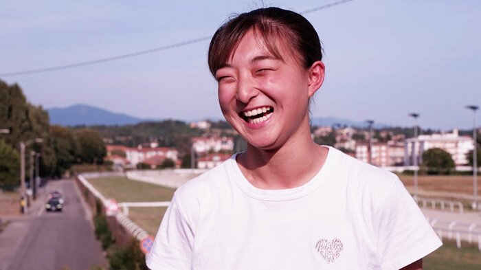 今シーズンの意気込みを語る坂本花織