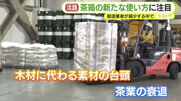 段ボールで出荷される茶（資料）