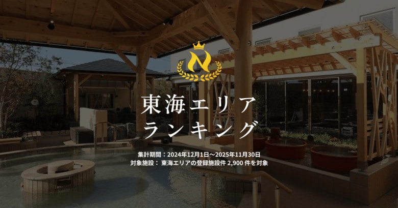 【未公開データ解禁】スーパー銭湯発祥の地、東海！『ニフティ温泉 年間ランキング2025』東海エリアTOP10を一挙公開！