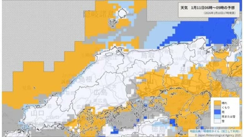 冬の嵐に警戒　11日から12日にかけ警報級の暴風や大雪などの恐れ　隠岐地方で台風並みの強風（島根）｜FNNプライムオンライン