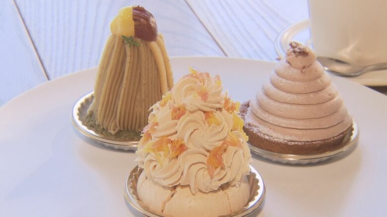 秋の学びの森で“黄葉狩り”とモンブラン巡り　県外からも客が訪れる「喫茶室 山脈」の限定スイーツが話題｜FNNプライムオンライン