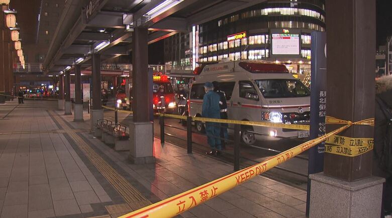 事件現場（JR長野駅前　1月22日夜）