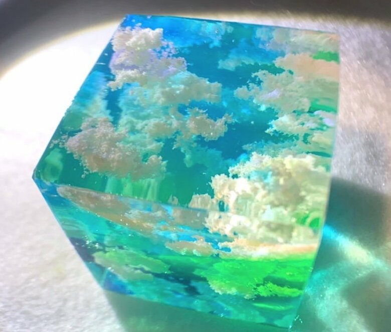 1年半前に制作した四角い空（提供：ソラハナさん）