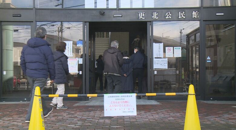 住民説明会の会場（長野市　2月11日）