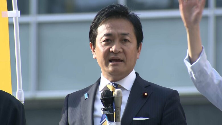 JR秋葉原駅前で街頭演説を行った玉木代表（5月5日）