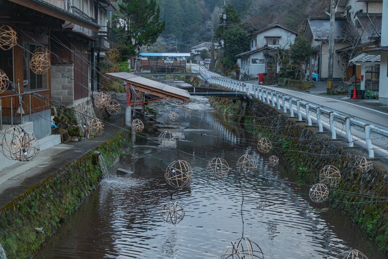 万願寺温泉（南小国町・2022年3月撮影）