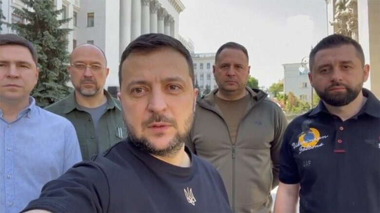 「100日間護ってきた」と同じ場所でメッセージを撮ったゼレンスキー大統領（6月3日）