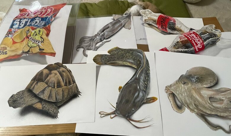 生き物も描いている（提供：ARIAさん）