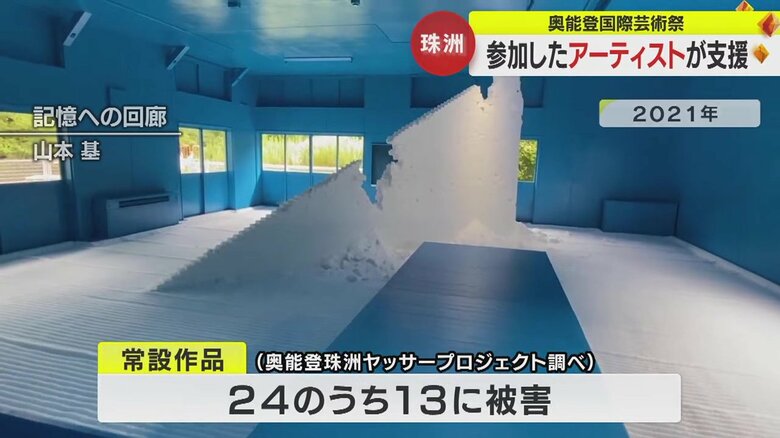 破損する前の展示作品