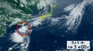 「台風のたまご」列島直撃か　日曜日に九州～近畿、夜には関東に雨雲　台風6号と似たルートで西日本の太平洋側は警報級大雨の恐れ