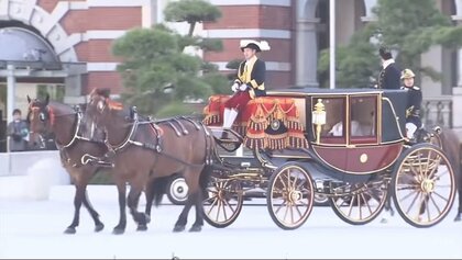 皇室の伝統を支える輓用馬「岸菖」…成長の軌跡6年半を密着取材