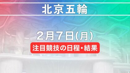 北京五輪　2月7日注目競技の日程・結果