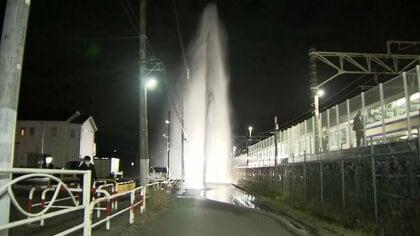 「急に雨が降ってきたかと」マンホールから大量の水が噴出 千葉・四街道市