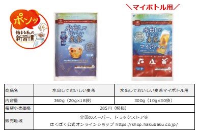 女性が選ぶ麦茶ランキングで 水出しでおいしい麦茶 が推奨度第1位を受賞