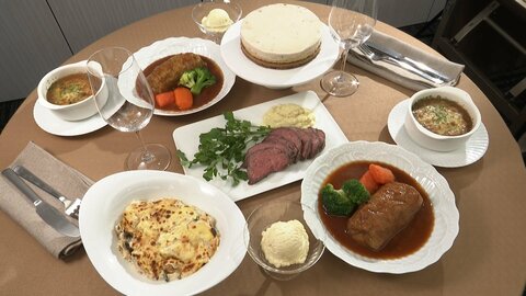 業界初の“冷凍食品”コース料理　ローストビーフなど6品　消費減税で価格3000円以上下がる見込み　百貨店が提案