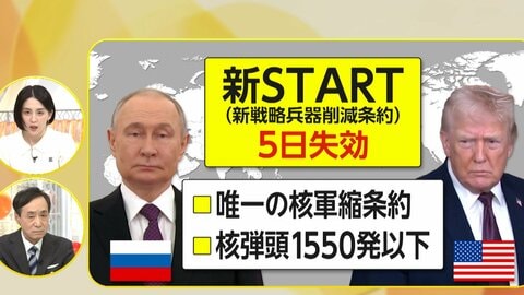 【解説】米露核軍縮条約「新START」5日に失効　トランプ大統領は米露中3カ国の新条約に意欲も核競争リスク高まる