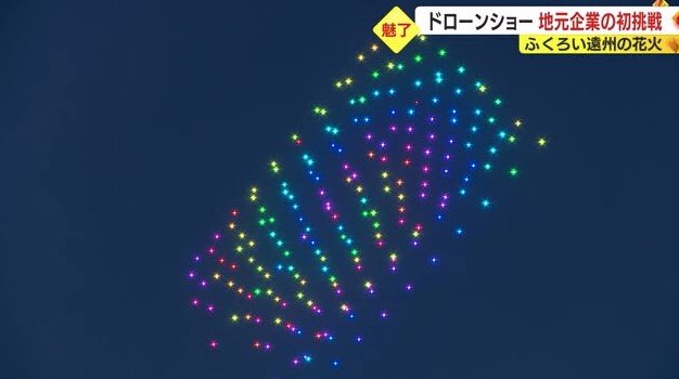 夜空を彩るドローン