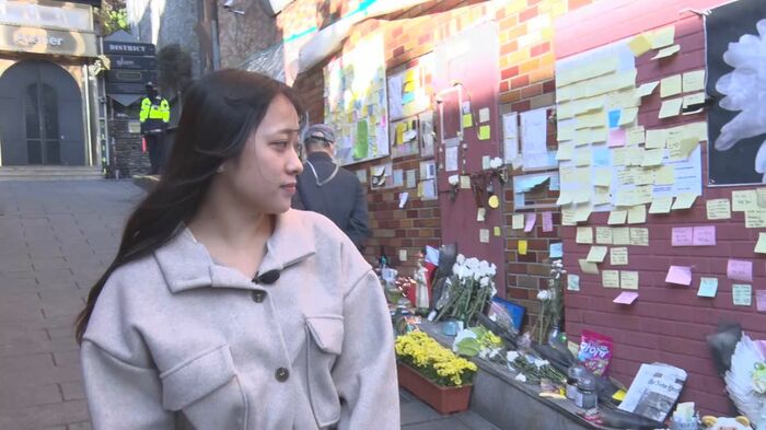 事故発生の30分ほど前に現場路地を通った 日本人留学生の桃佳さん(18)
