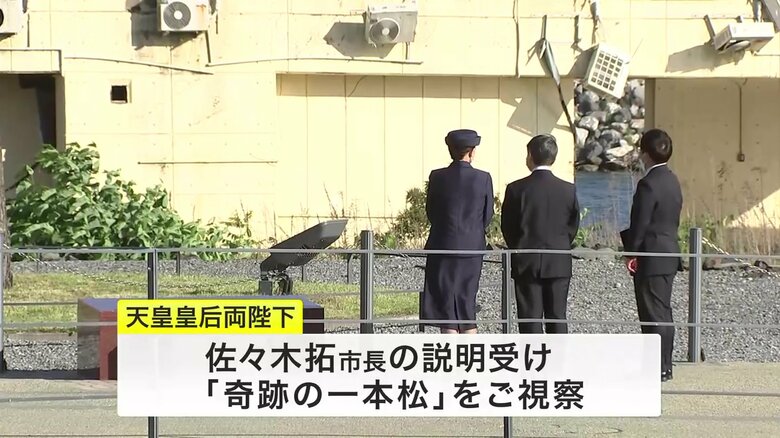 「奇跡の一本松」ご視察の様子