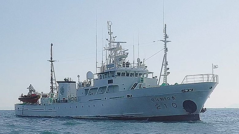 射殺された韓国海洋水産省の男性職員が乗っていた漁業指導船(画像:韓国海洋水産省)