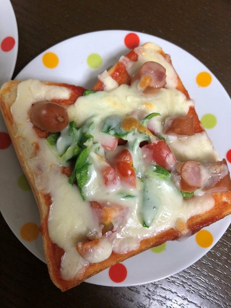 小学1年生のときに作ったピザトースト