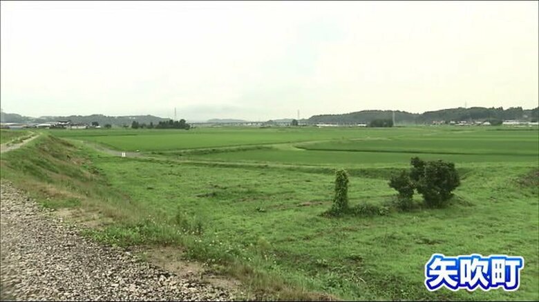 遊水地が整備される予定の福島・矢吹町エリア
