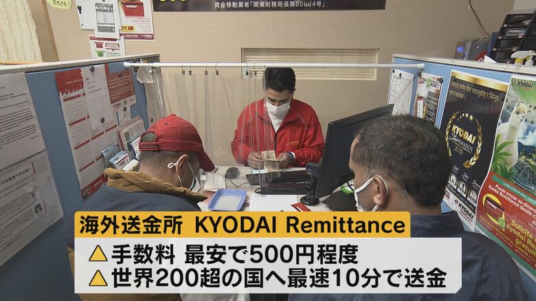 最速10分で送金が可能