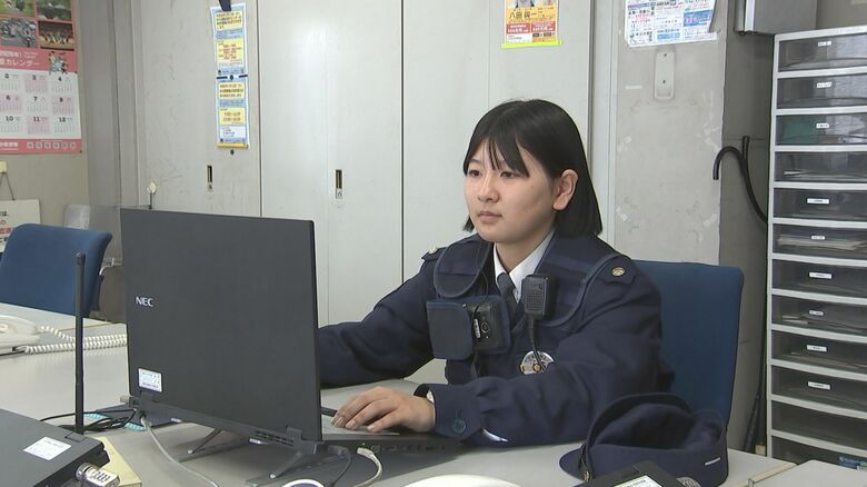 現場で奮闘する黒木悠巡査