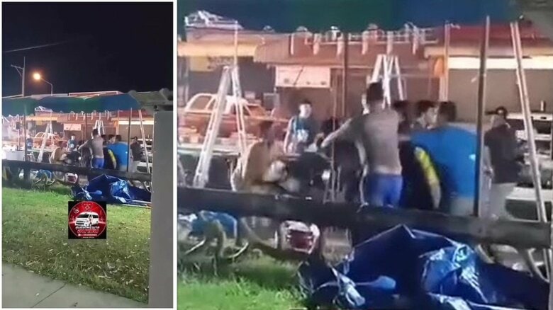 散弾銃を発砲した容疑者を取り押さえるイベント主催者ら（提供：Wuttipong Thukhunthod）