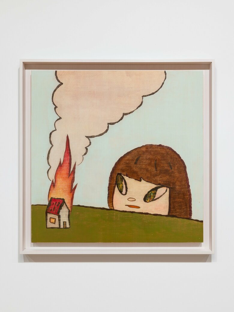 Installation view of Yoshitomo Nara. Fire, 2009. Photo: Mark Blower. Courtesy the artist and the Hayward Gallery.