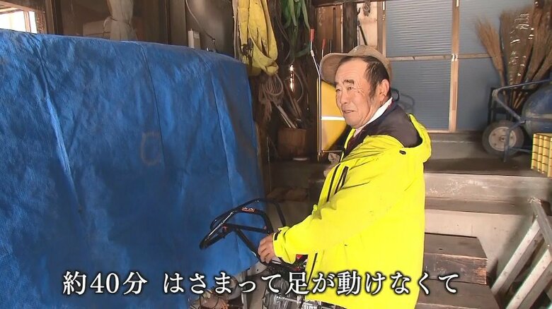 福成さんは、土石流の勢いで倒れた家具に挟まれた