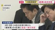「大阪市を4つ特別区に」案が“大阪都構想”設計図議論する法定協議会で“正式決定”　唯一参加の維新の案　市議会に別の「特別委員会」も設置　今後賛成・反対の議論本格化へ