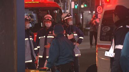 事件現場（JR長野駅前　1月22日夜）