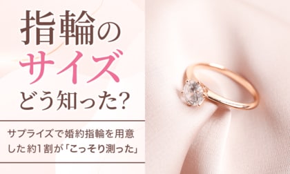 【指輪のサイズどう知った?】サプライズで婚約指輪を用意した約1割が「こっそり測った」