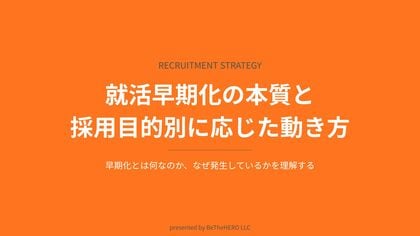 【27卒・28卒採用】「ただ早く動く」は失敗の元？アパレル・新卒採用企業向け「就活早期化の『勝ち筋』」を解説したホワイトペーパーを無料公開【合同会社BeTheHERO】