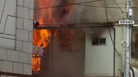 店舗兼住宅で火事　家族4人居住か　60歳女性が死亡、70代男性が意識不明の重体　東京・大田区