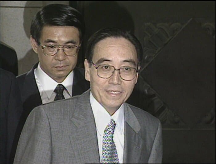 公務に復帰した際の国松長官(当時)