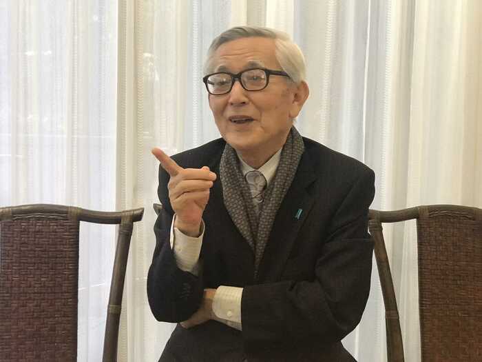 フジテレビの取材をうける前愛媛県知事・加戸守行氏