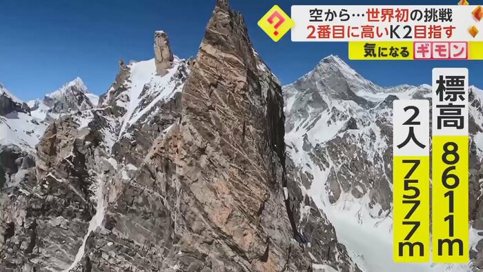2人は7577mの高さまで飛んだ
