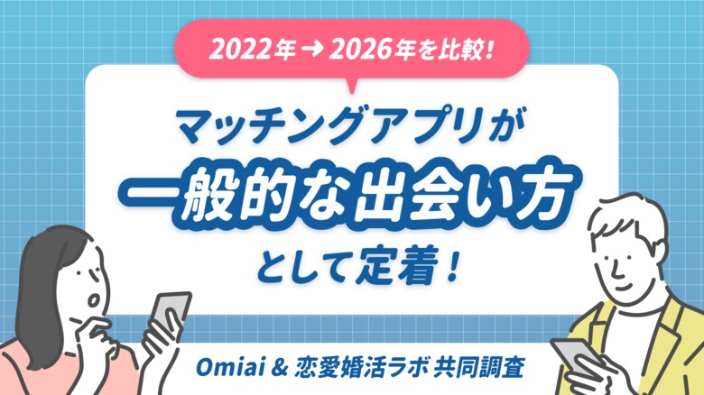 マッチングアプリは“一般的な出会い方”へ定着　利用浸透の広がりとともに、会う前のコミュニケーションも変化（2022年～2026年比較）