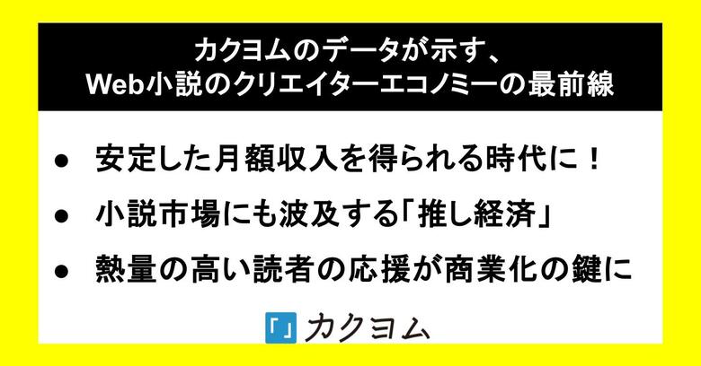 【上位100人の平均収益は300万円以上!?】カクヨムのデータが示す、Web小説のクリエイターエコノミーの最前線