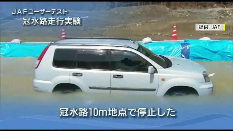 JAFによる実験（画像提供：JAF）