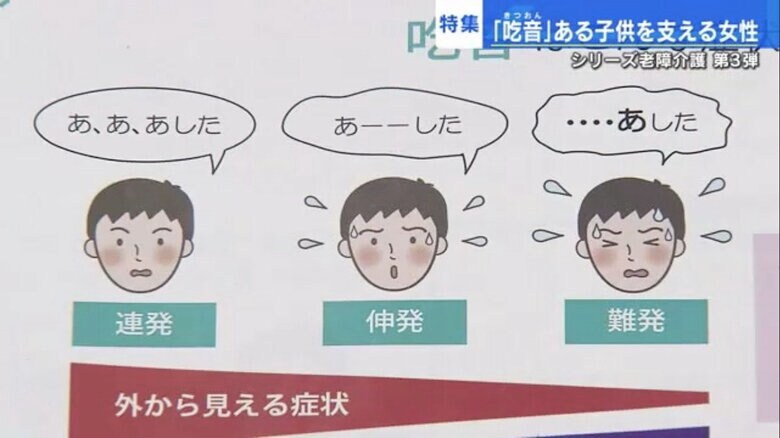 吃音の症状が書かれたパンフレット