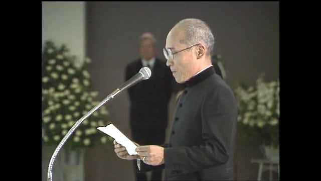 1988年　草野心平さんのお別れ会にて