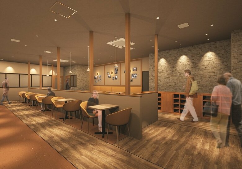 「時間制カフェ」の店内イメージ（提供：株式会社B＆V）