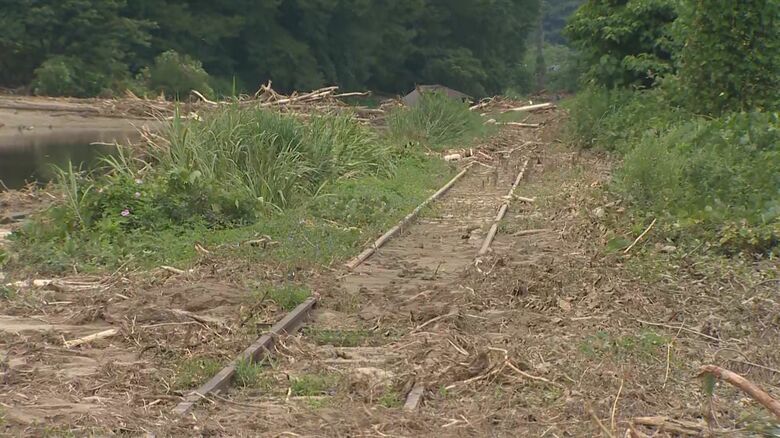 被災した米坂線（2022年）