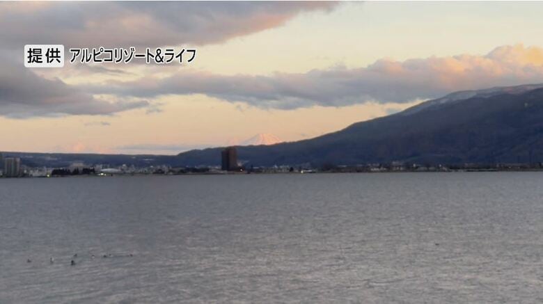 諏訪湖と富士山が一緒に見える日も